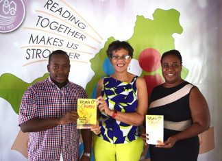 “Words of Change” book presentation to library by Ralph Cantave