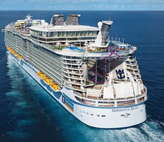 World’s Biggest Cruise Ship Harmony of the Seas to make Inaugural Call on Wednesday.