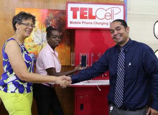 TelCell charging station at Jubilee Library