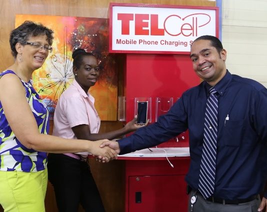 TelCell charging station at Jubilee Library