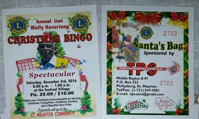 Lions Christmas Bingo on Dec. 3 at Festival Village