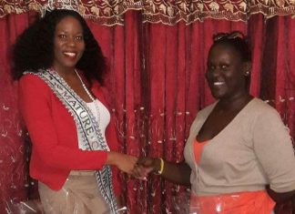Miss Mature presents food hampers to Rotaract