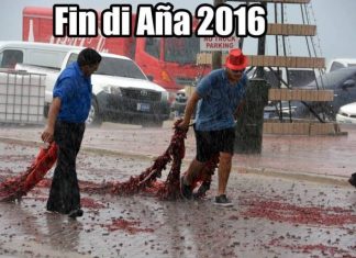 Aña bieu ta despedi cu hopi awacero