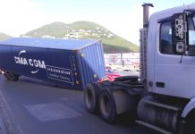 Trailer slips off its bedding