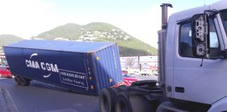 Trailer slips off its bedding