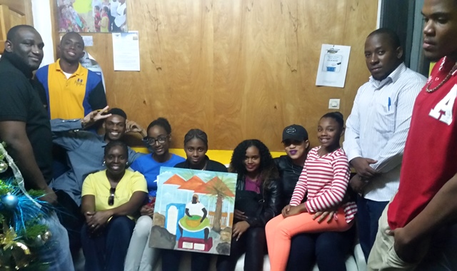 Y2Xers pose with guests of Fresh- Ralph Cantave, Roshana Richardson and 16 year old artist Kimberly Reymond