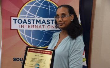 Soualiga’s newest Distinguished Toastmaster
