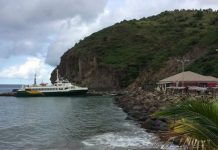 Jaden Sun ferry docked at Montserrat on Thursday