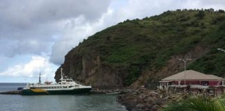 Jaden Sun ferry docked at Montserrat on Thursday