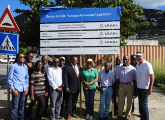 Groundbreaking Arrowroot Road sewage line