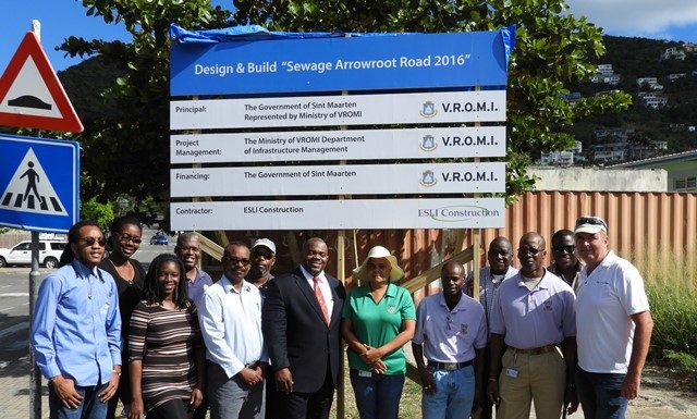 Groundbreaking Arrowroot Road sewage line