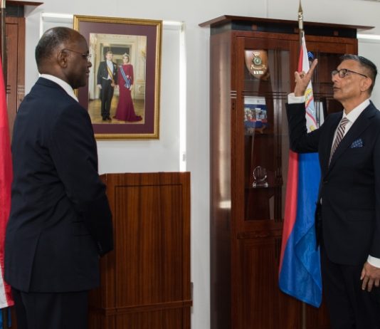 Governor Holiday swears in last new Member of Parliament