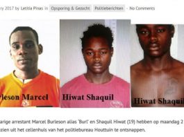 Arrestanten Marcel Burleson en Shaquil Hiwat ontvlucht uit cellenhuis; informatie gevraagd