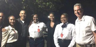 Ex-US President Barack H. Obama arrives in VI