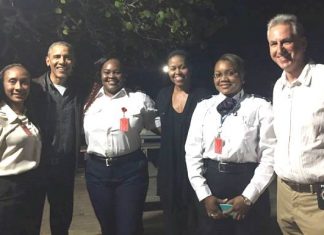 Ex-US President Barack H. Obama arrives in VI