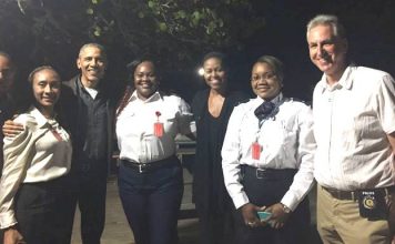 Ex-US President Barack H. Obama arrives in VI