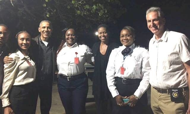 Ex-US President Barack H. Obama arrives in VI