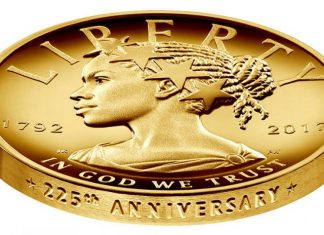 Lady Liberty shown as black woman on U.S. coin for first time