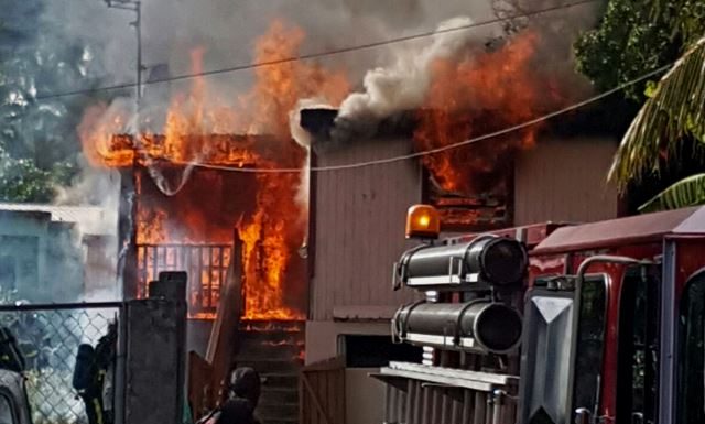 House burns down in Cul-de-Sac
