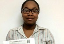 Michelene Warner receives donation to help her mother in her battle with cancer