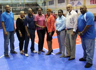 Volleyball Assoc. donates new court to Sports Auditorium