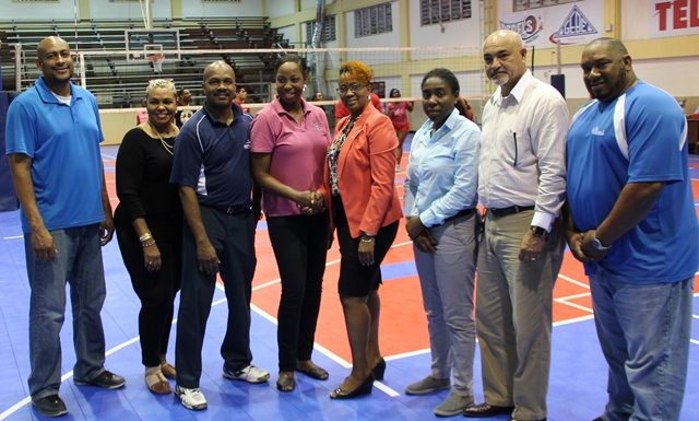 Volleyball Assoc. donates new court to Sports Auditorium