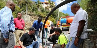 TelEm Group technicians training on use of newly purchased fiber-blowing tools