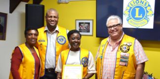 Lions Club inducts Tatiana Arrindell