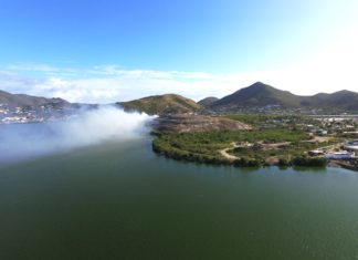 Se incendia de nuevo el vertedero de Pond Island
