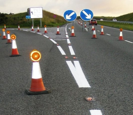 Paint works on Sucker Garden Road and Belair Road Patch Work on Tuesday