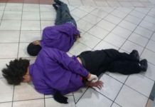 Armed robbers caught in the act/ Shots fired