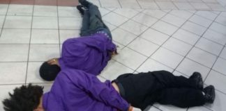 Armed robbers caught in the act/ Shots fired