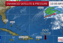 Storm possibly forming… way north of the Caribbean