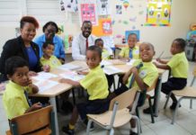 Minister Jacobs visit Leonald Conner students at the CLB school