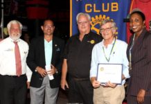 Rotary Club Mid Isle award two with Paul Harris Fellow award