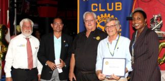 Rotary Club Mid Isle award two with Paul Harris Fellow award