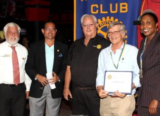Rotary Club Mid Isle award two with Paul Harris Fellow award