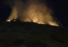 Sucker Garden hill on fire