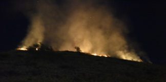 Sucker Garden hill on fire