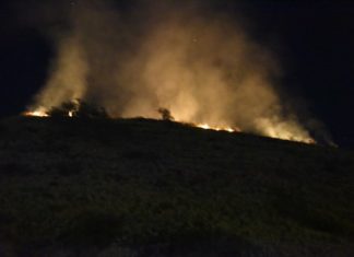 Sucker Garden hill on fire