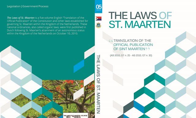 The Laws of St. Maarten books in English are “going like hot bread”