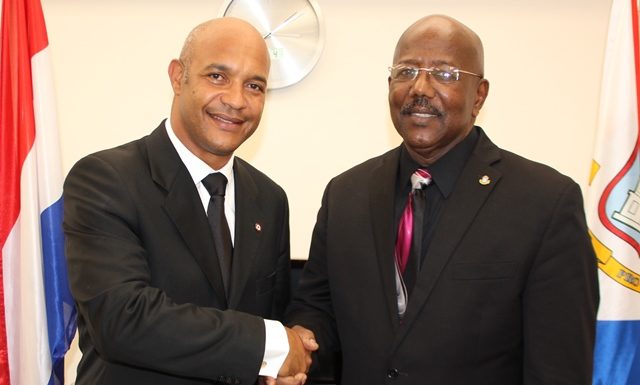President Daniel Gibbs pays first courtesy visit to Prime Minister William Marlin