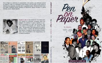 Pen on Paper, new book by Joseph H. Lake, Jr. in time for Anguilla and St. Martin literary festivals