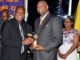 Alison Busby is new St. Maarten Lions Club President and Michael van Grieken is Lion of the Year
