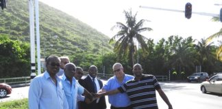 Traffic lights turned on