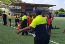 Students take part in sports day.