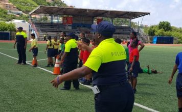 Students take part in sports day.