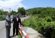 Railings on A.TH. Illidge Road completed