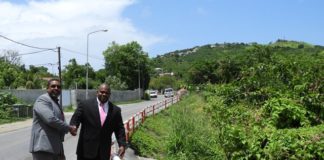 Railings on A.TH. Illidge Road completed