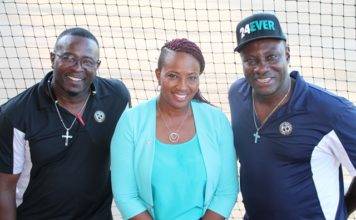 Minister Jacobs visit the Sport Scholarship training